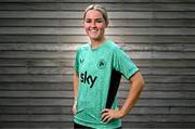 20 June 2025; Jessie Stapleton poses for a portrait during a Republic of Ireland women's media day at FAI Headquarters in Abbotstown, Dublin. Photo by Sam Barnes/Sportsfile