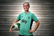 20 June 2025; Jessie Stapleton poses for a portrait during a Republic of Ireland women's media day at FAI Headquarters in Abbotstown, Dublin. Photo by Sam Barnes/Sportsfile