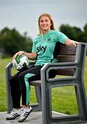 20 June 2025; Ellen Molloy poses for a portrait during a Republic of Ireland women's media day at FAI Headquarters in Abbotstown, Dublin. Photo by Sam Barnes/Sportsfile