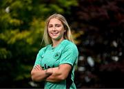 20 June 2025; Ellen Molloy poses for a portrait during a Republic of Ireland women's media day at FAI Headquarters in Abbotstown, Dublin. Photo by Sam Barnes/Sportsfile
