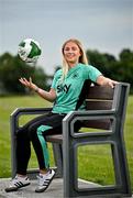 20 June 2025; Ellen Molloy poses for a portrait during a Republic of Ireland women's media day at FAI Headquarters in Abbotstown, Dublin. Photo by Sam Barnes/Sportsfile