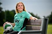 20 June 2025; Ellen Molloy poses for a portrait during a Republic of Ireland women's media day at FAI Headquarters in Abbotstown, Dublin. Photo by Sam Barnes/Sportsfile