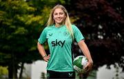 20 June 2025; Ellen Molloy poses for a portrait during a Republic of Ireland women's media day at FAI Headquarters in Abbotstown, Dublin. Photo by Sam Barnes/Sportsfile