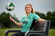 20 June 2025; Ellen Molloy poses for a portrait during a Republic of Ireland women's media day at FAI Headquarters in Abbotstown, Dublin. Photo by Sam Barnes/Sportsfile