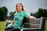20 June 2025; Ellen Molloy poses for a portrait during a Republic of Ireland women's media day at FAI Headquarters in Abbotstown, Dublin. Photo by Sam Barnes/Sportsfile