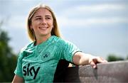 20 June 2025; Ellen Molloy poses for a portrait during a Republic of Ireland women's media day at FAI Headquarters in Abbotstown, Dublin. Photo by Sam Barnes/Sportsfile