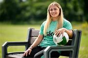 20 June 2025; Ellen Molloy poses for a portrait during a Republic of Ireland women's media day at FAI Headquarters in Abbotstown, Dublin. Photo by Sam Barnes/Sportsfile