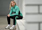 20 June 2025; Hayley Nolan poses for a portrait during a Republic of Ireland women's media day at FAI Headquarters in Abbotstown, Dublin. Photo by Sam Barnes/Sportsfile