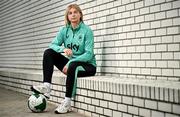 20 June 2025; Hayley Nolan poses for a portrait during a Republic of Ireland women's media day at FAI Headquarters in Abbotstown, Dublin. Photo by Sam Barnes/Sportsfile