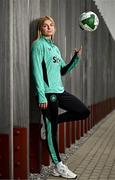 20 June 2025; Hayley Nolan poses for a portrait during a Republic of Ireland women's media day at FAI Headquarters in Abbotstown, Dublin. Photo by Sam Barnes/Sportsfile