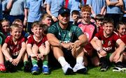 20 June 2025; James Lowe of British & Irish Lions during a British & Irish Lions community engagement event with pupils from Moorefields Primary school in Antrim, St Colombia's National School in Dublin, Clerigan National School in Tipperary and St Brendan's National School in Galway at UCD Bowl in Dublin. Photo by Brendan Moran/Sportsfile