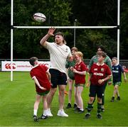 20 June 2025; Joe McCarthy during a British & Irish Lions community engagement event with pupils from Moorefields Primary school in Antrim, St Colombia's National School in Dublin, Clerigan National School in Tipperary and St Brendan's National School in Galway at UCD Bowl in Dublin. Photo by Brendan Moran/Sportsfile