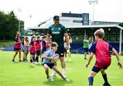 20 June 2025; James Lowe during a British & Irish Lions community engagement event at UCD Bowl in Dublin. Photo by Brendan Moran/Sportsfile