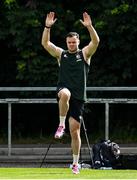 20 June 2025; James Ryan goes through an exercise routine before a British & Irish Lions community engagement event at UCD Bowl in Dublin. Photo by Brendan Moran/Sportsfile
