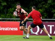 20 June 2025; Hugo Keenan goes through an exercise routine before a British & Irish Lions community engagement event at UCD Bowl in Dublin. Photo by Brendan Moran/Sportsfile