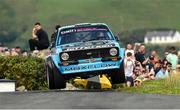 20 June 2025; Frank Kelly and Lauren Kelly compete in their Ford Escort Mk2 during day one of the Wilton Recycling Donegal International Rally at Letterkenny in Donegal. Photo by Philip Fitzpatrick/Sportsfile