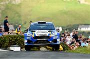 20 June 2025; Gary Kiernan and John McCabe compete in their Ford Fiesta during day one of the Wilton Recycling Donegal International Rally at Letterkenny in Donegal. Photo by Philip Fitzpatrick/Sportsfile