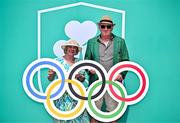 20 June 2025; Irish Olympian Ian Pringle OLY and his wife Joan Pringle pictured during the Irish Olympians’ Association summer barbecue at Olympic House on the Sport Ireland Campus in Dublin. Photo by Sam Barnes/Sportsfile