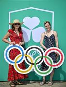 20 June 2025; Irish Olympian Síofra Cléirigh Buttner OLY, right, and Fiona Ní Cléirigh pictured during the Irish Olympians’ Association summer barbecue at Olympic House on the Sport Ireland Campus in Dublin. Photo by Sam Barnes/Sportsfile