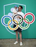 20 June 2025; Irish Olympic Swimmer Barry Murphy OLY and his son Max, aged 20 months, pictured during the Irish Olympians’ Association summer barbecue at Olympic House on the Sport Ireland Campus in Dublin. Photo by Sam Barnes/Sportsfile