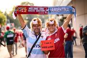 20 June 2025; Argentina supporters before the Lions 1888 Cup match between the British & Irish Lions and Argentina at the Aviva Stadium in Dublin. Photo by Ramsey Cardy/Sportsfile