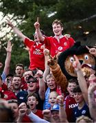 20 June 2025; British & Irish Lions supporters ahead of the Lions 1888 Cup match between the British & Irish Lions and Argentina at the Aviva Stadium in Dublin. Photo by Ramsey Cardy/Sportsfile