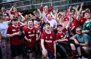 20 June 2025; British & Irish Lions supporters ahead of the Lions 1888 Cup match between the British & Irish Lions and Argentina at the Aviva Stadium in Dublin. Photo by Ramsey Cardy/Sportsfile