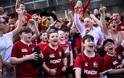 20 June 2025; British & Irish Lions supporters ahead of the Lions 1888 Cup match between the British & Irish Lions and Argentina at the Aviva Stadium in Dublin. Photo by Ramsey Cardy/Sportsfile