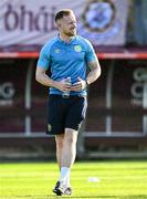 20 June 2025; Sean Hoare of St Patrick's Athletic walks the pitch before the SSE Airtricity Men's Premier Division match between Galway United and St Patrick's Athletic at Eamonn Deacy Park in Galway. Photo by Piaras Ó Mídheach/Sportsfile