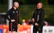 20 June 2025; Bohemians manager Alan Reynolds, right, and assistant manager Stephen O'Donnell before the SSE Airtricity Men's Premier Division match between Waterford and Bohemians at the Regional Sports Centre in Waterford. Photo by Ben McShane/Sportsfile