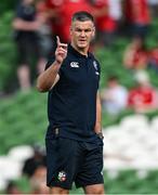 20 June 2025; British & Irish Lions assistant coach Jonathan Sexton before the Lions 1888 Cup match between the British & Irish Lions and Argentina at the Aviva Stadium in Dublin. Photo by Brendan Moran/Sportsfile