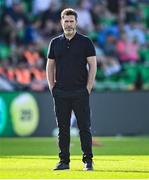 20 June 2025; Shamrock Rovers manager Stephen Bradley before the SSE Airtricity Men's Premier Division match between Shamrock Rovers and Cork City at Tallaght Stadium in Dublin. Photo by David Fitzgerald/Sportsfile