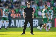 20 June 2025; Shamrock Rovers manager Stephen Bradley before the SSE Airtricity Men's Premier Division match between Shamrock Rovers and Cork City at Tallaght Stadium in Dublin. Photo by David Fitzgerald/Sportsfile