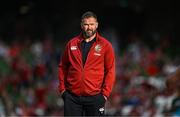 20 June 2025; British & Irish Lions head coach Andy Farrell before the Lions 1888 Cup match between the British & Irish Lions and Argentina at the Aviva Stadium in Dublin. Photo by Brendan Moran/Sportsfile