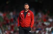 20 June 2025; British & Irish Lions head coach Andy Farrell before the Lions 1888 Cup match between the British & Irish Lions and Argentina at the Aviva Stadium in Dublin. Photo by Brendan Moran/Sportsfile