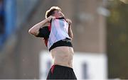 20 June 2025; Rhys Brennan of Bohemians reacts after a missed opportunity on goal during the SSE Airtricity Men's Premier Division match between Waterford and Bohemians at the Regional Sports Centre in Waterford. Photo by Ben McShane/Sportsfile