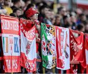 20 June 2025; A Shelbourne supporter during the SSE Airtricity Men's Premier Division match between Shelbourne and Derry City at Tolka Park in Dublin. Photo by Thomas Flinkow/Sportsfile