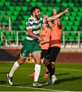 20 June 2025; Roberto Lopes of Shamrock Rovers celebrates after scoring his side's second goal during the SSE Airtricity Men's Premier Division match between Shamrock Rovers and Cork City at Tallaght Stadium in Dublin. Photo by David Fitzgerald/Sportsfile