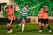 20 June 2025; Roberto Lopes of Shamrock Rovers celebrates after scoring his side's second goal during the SSE Airtricity Men's Premier Division match between Shamrock Rovers and Cork City at Tallaght Stadium in Dublin. Photo by David Fitzgerald/Sportsfile