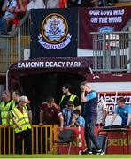 20 June 2025; St Patrick's Athletic manager Stephen Kenny reacts during the SSE Airtricity Men's Premier Division match between Galway United and St Patrick's Athletic at Eamonn Deacy Park in Galway. Photo by Piaras Ó Mídheach/Sportsfile