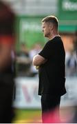 20 June 2025; Shelbourne manager Damien Duff during the SSE Airtricity Men's Premier Division match between Shelbourne and Derry City at Tolka Park in Dublin. Photo by Thomas Flinkow/Sportsfile