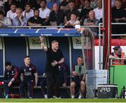 20 June 2025; Shelbourne manager Damien Duff during the SSE Airtricity Men's Premier Division match between Shelbourne and Derry City at Tolka Park in Dublin. Photo by Thomas Flinkow/Sportsfile