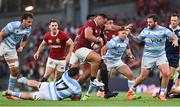 20 June 2025; Ellis Genge of British & Irish Lions is tackled by Boris Wenger of Argentina during the Lions 1888 Cup match between the British & Irish Lions and Argentina at the Aviva Stadium in Dublin. Photo by Ramsey Cardy/Sportsfile