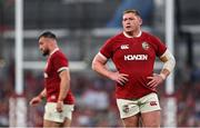 20 June 2025; Tadhg Furlong of British & Irish Lions, right, and team-mate Rónan Kelleher during the Lions 1888 Cup match between the British & Irish Lions and Argentina at the Aviva Stadium in Dublin. Photo by Ramsey Cardy/Sportsfile