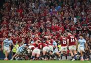 20 June 2025; British & Irish Lions supporters look on in the last moments of the the Lions 1888 Cup match between the British & Irish Lions and Argentina at the Aviva Stadium in Dublin. Photo by Brendan Moran/Sportsfile