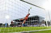 20 June 2025; Bohemians goalkeeper Kacper Chorazka makes a save during the SSE Airtricity Men's Premier Division match between Waterford and Bohemians at the Regional Sports Centre in Waterford. Photo by Ben McShane/Sportsfile