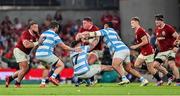 20 June 2025; Tadhg Furlong of British & Irish Lions is tackled by Boris Wenger during the Lions 1888 Cup match between the British & Irish Lions and Argentina at the Aviva Stadium in Dublin. Photo by Ramsey Cardy/Sportsfile