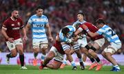 20 June 2025; Henry Pollock of British & Irish Lions dispossesses Santiago Grondona of Argentina during the Lions 1888 Cup match between the British & Irish Lions and Argentina at the Aviva Stadium in Dublin. Photo by Brendan Moran/Sportsfile