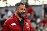 20 June 2025; British & Irish Lions head coach Andy Farrell before the Lions 1888 Cup match between the British & Irish Lions and Argentina at the Aviva Stadium in Dublin. Photo by Ramsey Cardy/Sportsfile