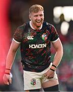 20 June 2025; Ollie Chessum of British & Irish Lions during the Lions 1888 Cup match between the British & Irish Lions and Argentina at the Aviva Stadium in Dublin. Photo by Ramsey Cardy/Sportsfile